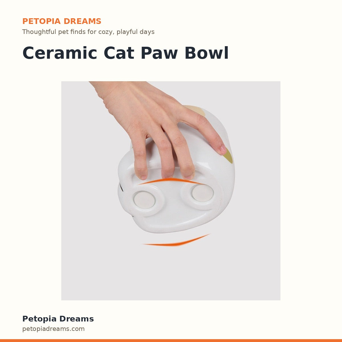 Ceramic Cat Paw Bowl | Petopia Dreams