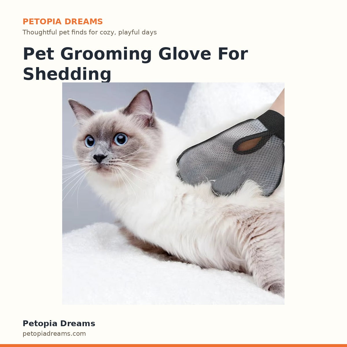 Pet Grooming Glove For Shedding | Petopia Dreams