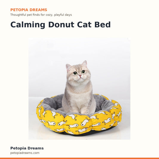 Calming Donut Cat Bed | Petopia Dreams
