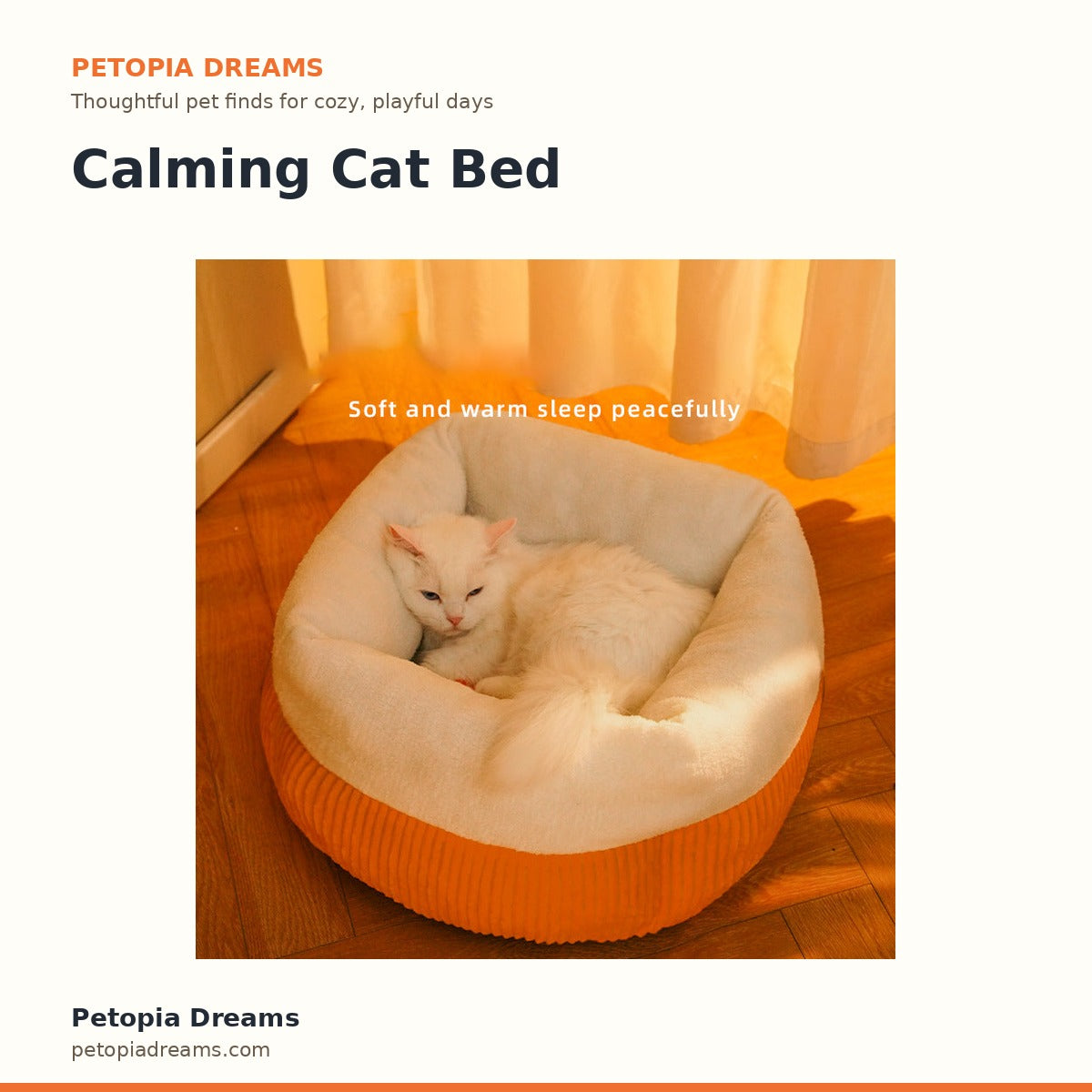 Calming Cat Bed | Petopia Dreams