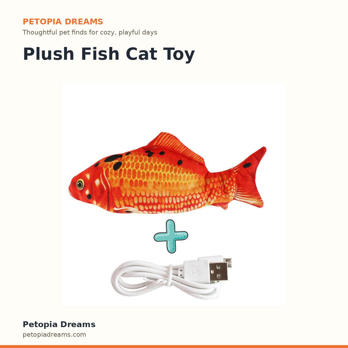 Plush Fish Cat Toy | Petopia Dreams