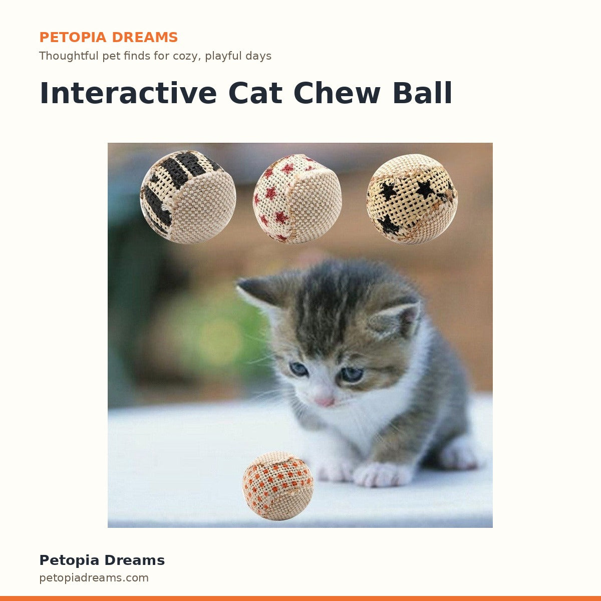 Interactive Cat Chew Ball | Petopia Dreams