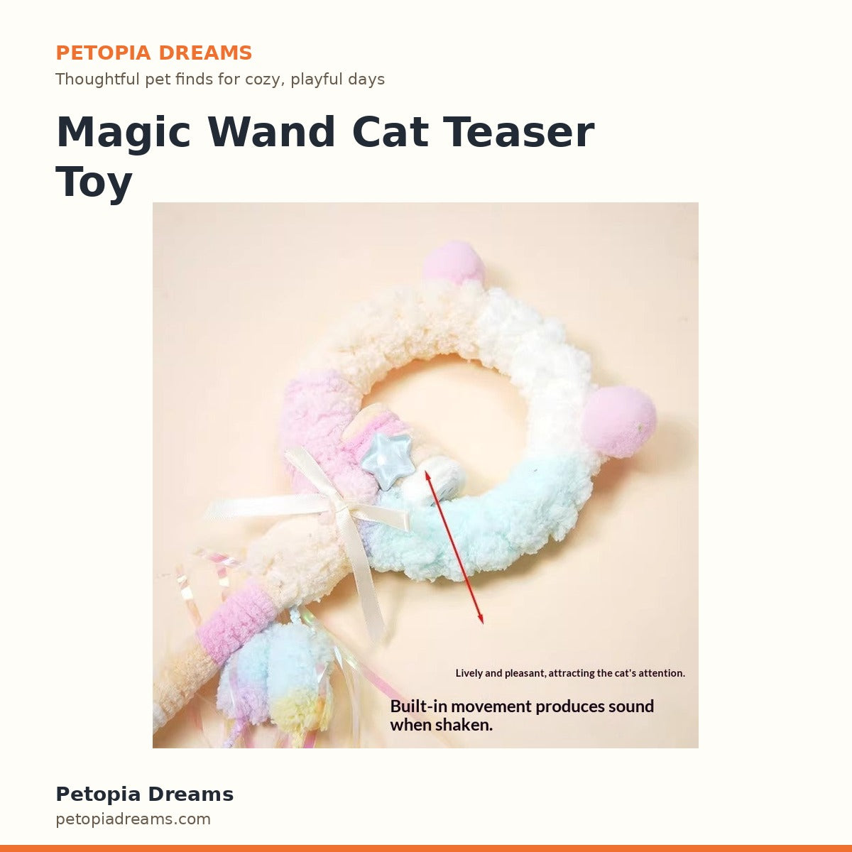 Magic Wand Cat Teaser Toy | Petopia Dreams