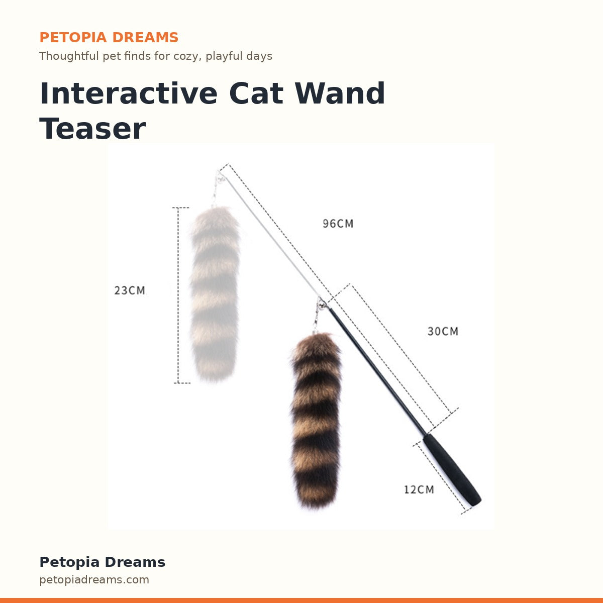 Interactive Cat Wand Teaser Toy | Petopia Dreams