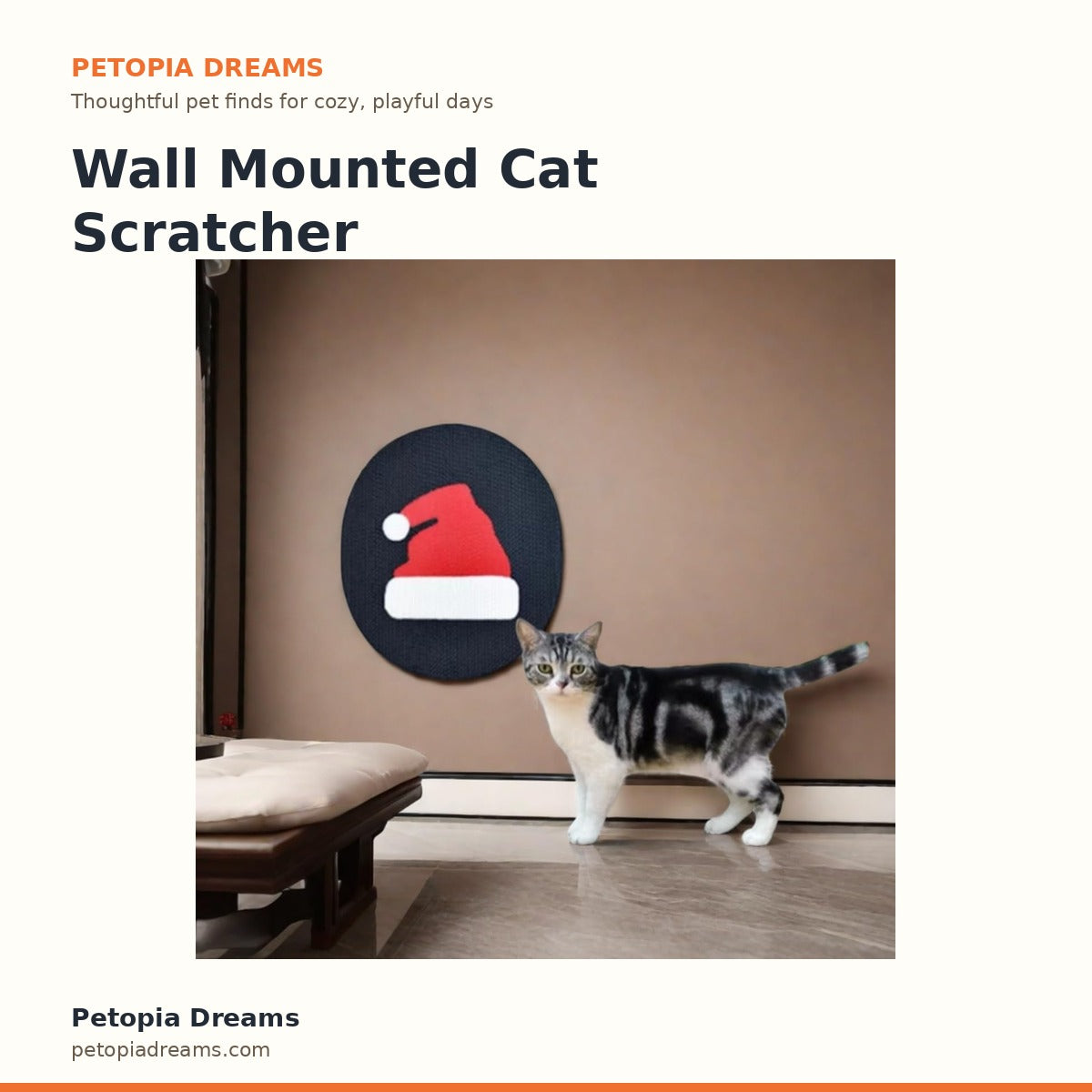 Wall Mounted Cat Scratcher Pad | Petopia Dreams