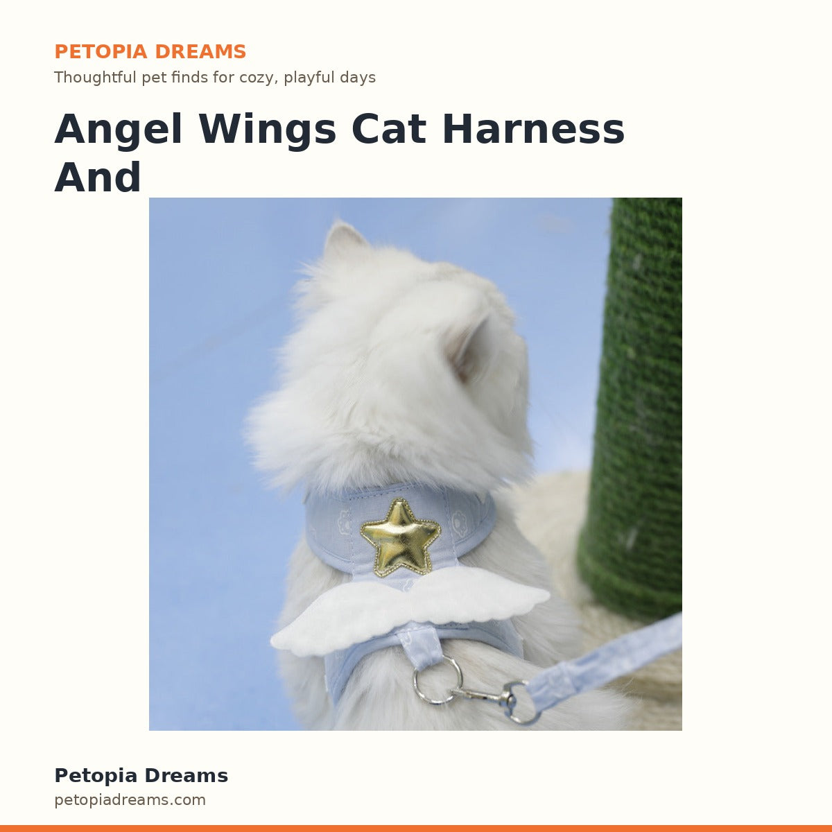 Angel Wings Cat Harness And Leash Set | Petopia Dreams