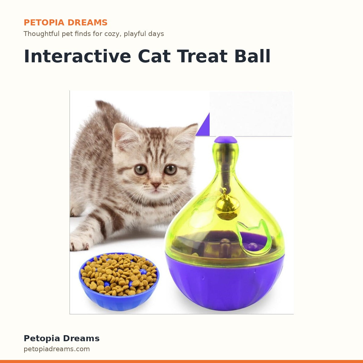Interactive Cat Treat Ball | Petopia Dreams