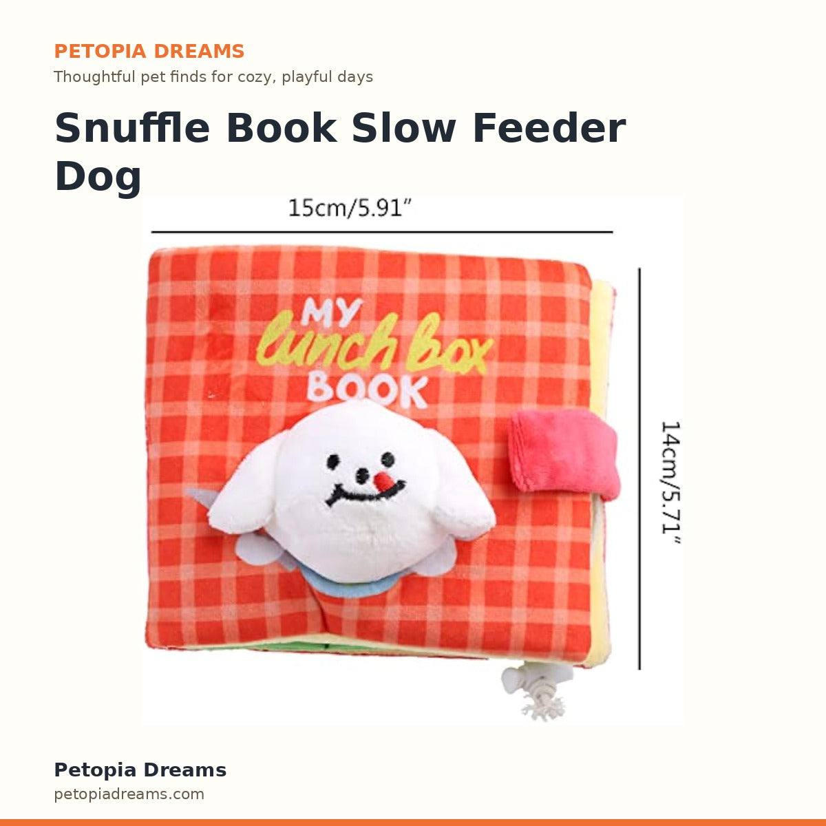 Snuffle Book Slow Feeder Dog Puzzle Mat | Petopia Dreams