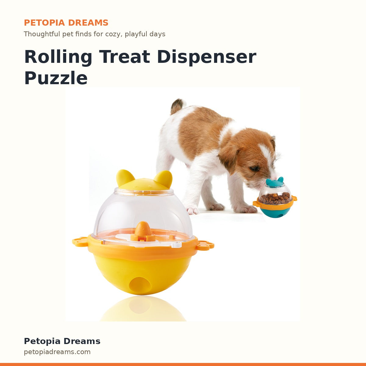 Rolling Treat Dispenser Puzzle Ball | Petopia Dreams
