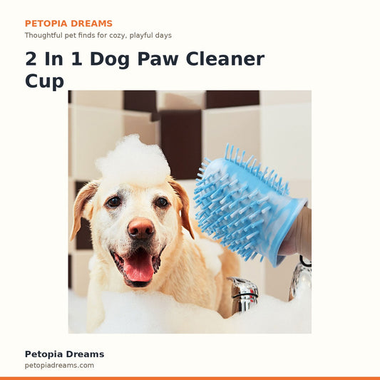 2 In 1 Dog Paw Cleaner Cup & Brush | Petopia Dreams