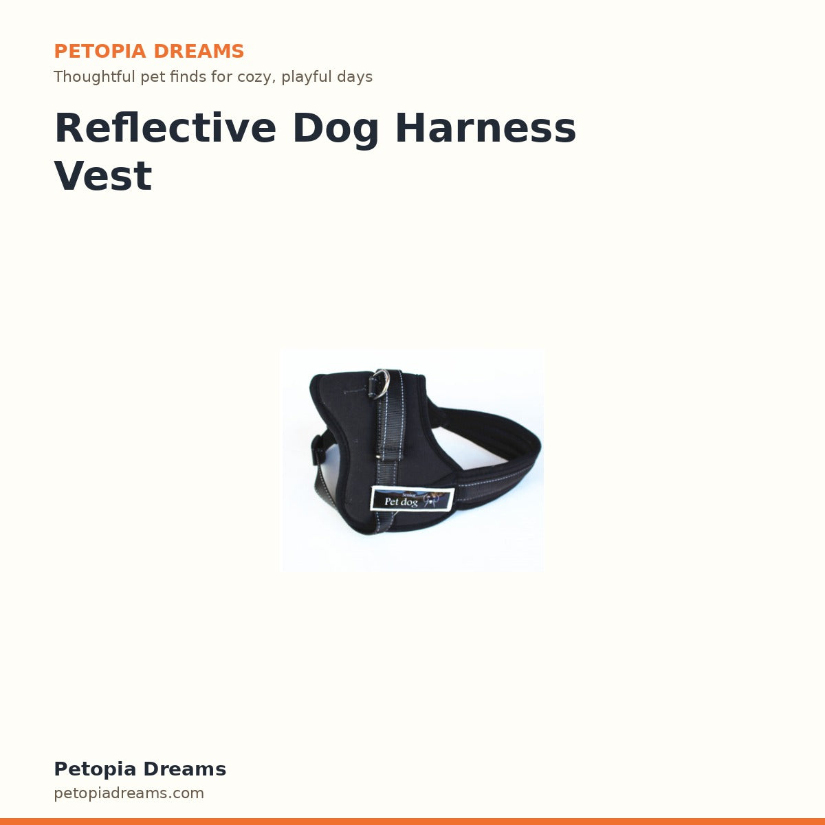 Reflective Dog Harness Vest | Petopia Dreams