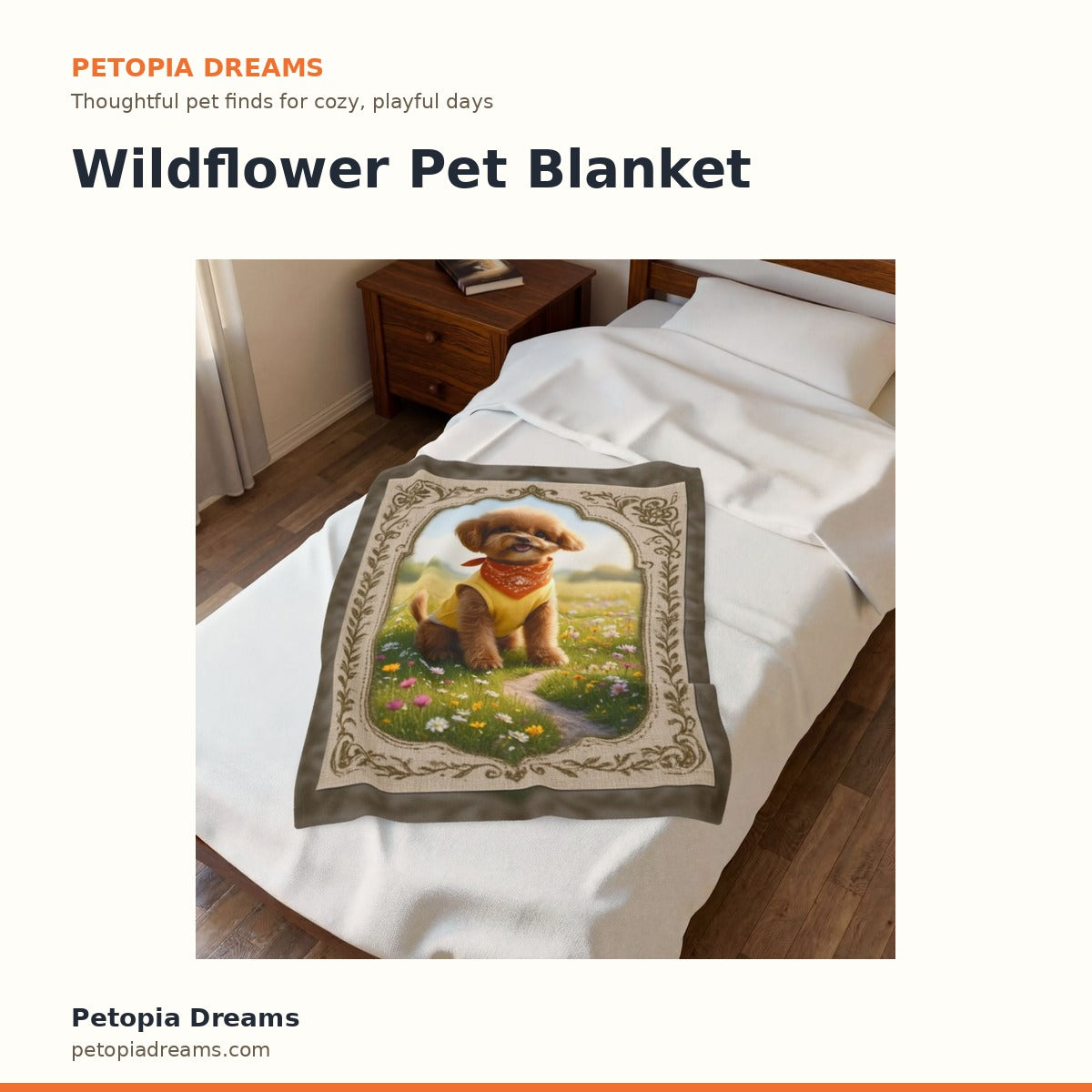 Wildflower Pet Blanket | Petopia Dreams
