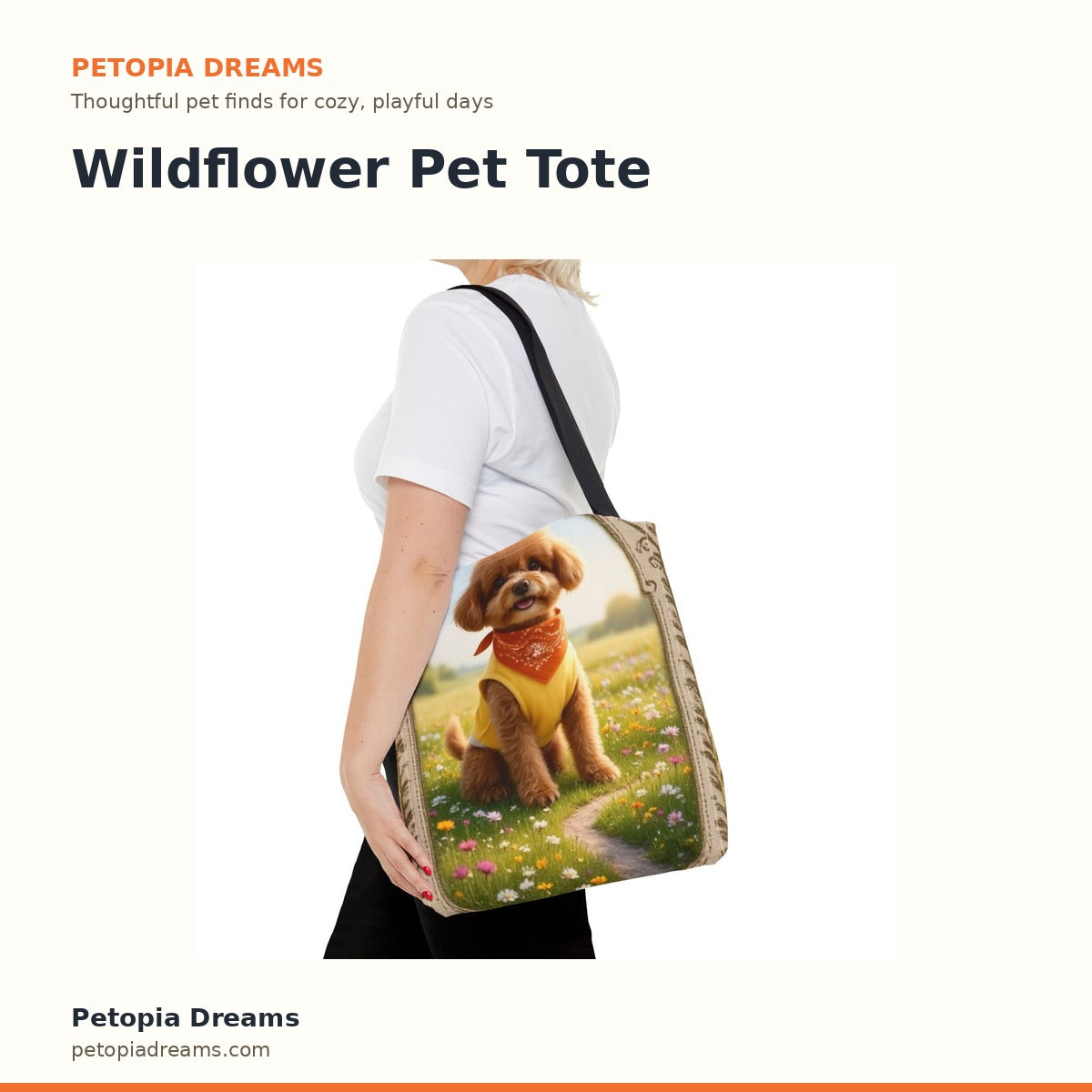 Wildflower Pet Tote | Petopia Dreams