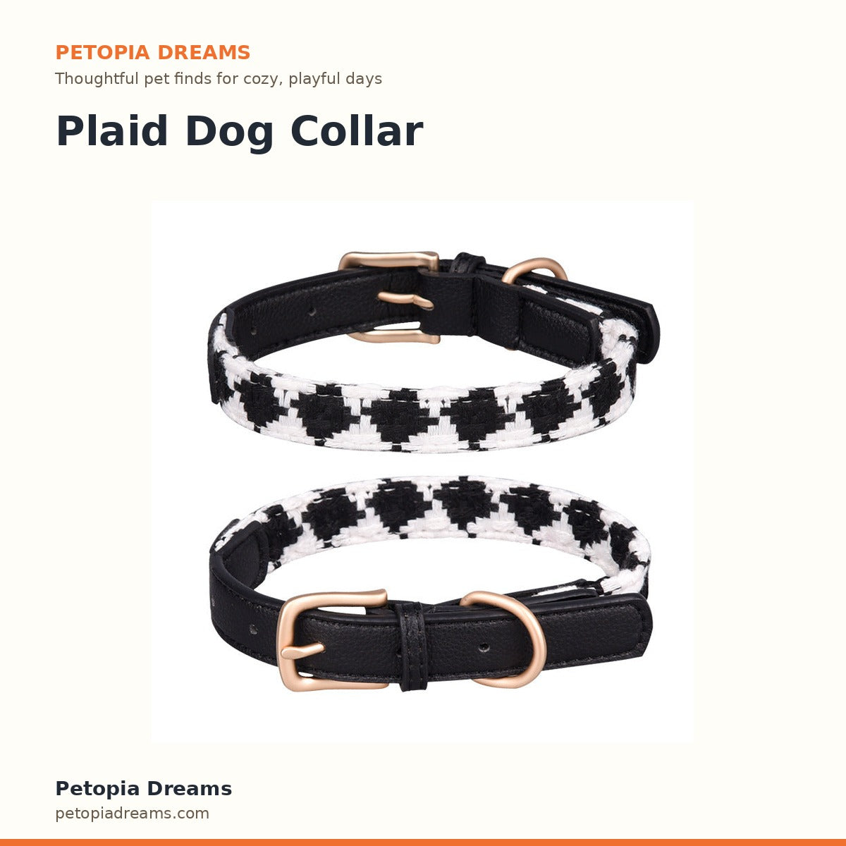 Plaid Dog Collar | Petopia Dreams