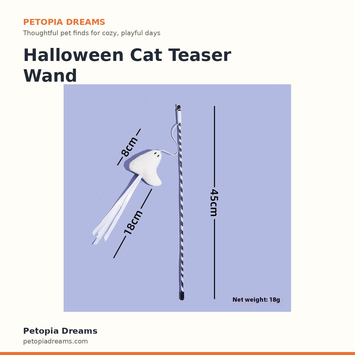 Halloween Cat Teaser Wand | Petopia Dreams