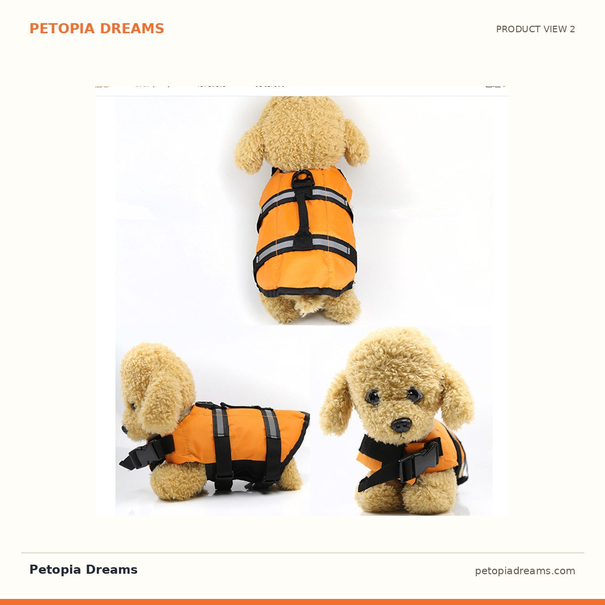 Additional product view of Adventure Dog Life Jacket — Safe Swimming Vest | Petopia Dreams