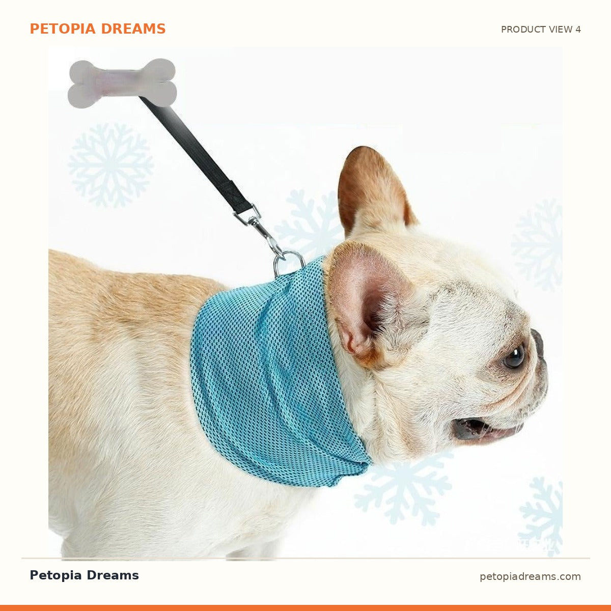 Additional product view of Cooling Dog Bandana — Instant Chill Summer Scarf | Petopia Dreams