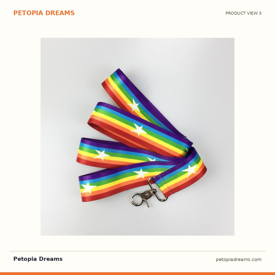 Rainbow Dog Harness & Leash Set for Small Dogs