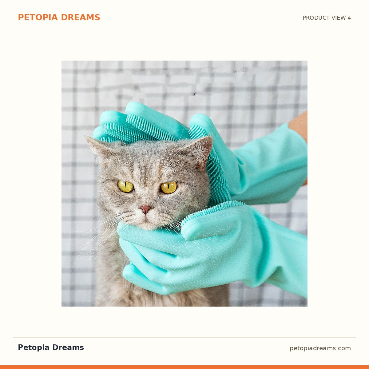 Additional product view of Pet Grooming Glove — Gentle Deshedding Brush for Dogs & Cats | Petopia Dreams