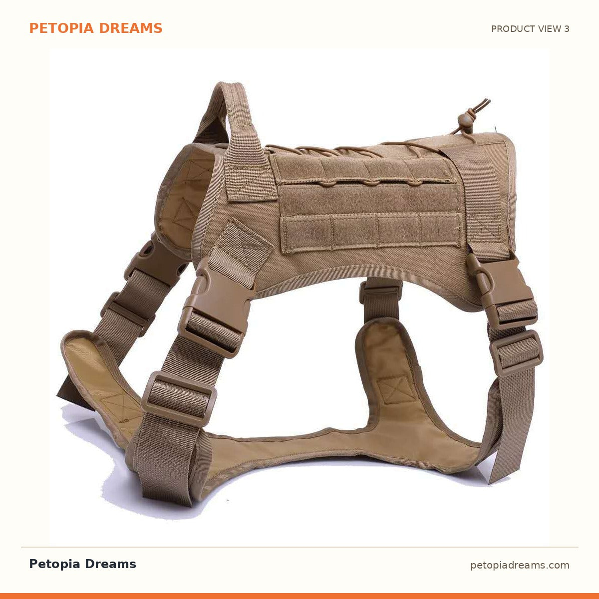 Additional product view of Tactical Dog Harness — Adjustable No-Pull Vest for Working Dogs | Petopia Dreams