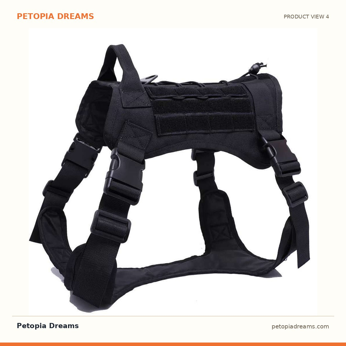 Additional product view of Tactical Dog Harness — Adjustable No-Pull Vest for Working Dogs | Petopia Dreams