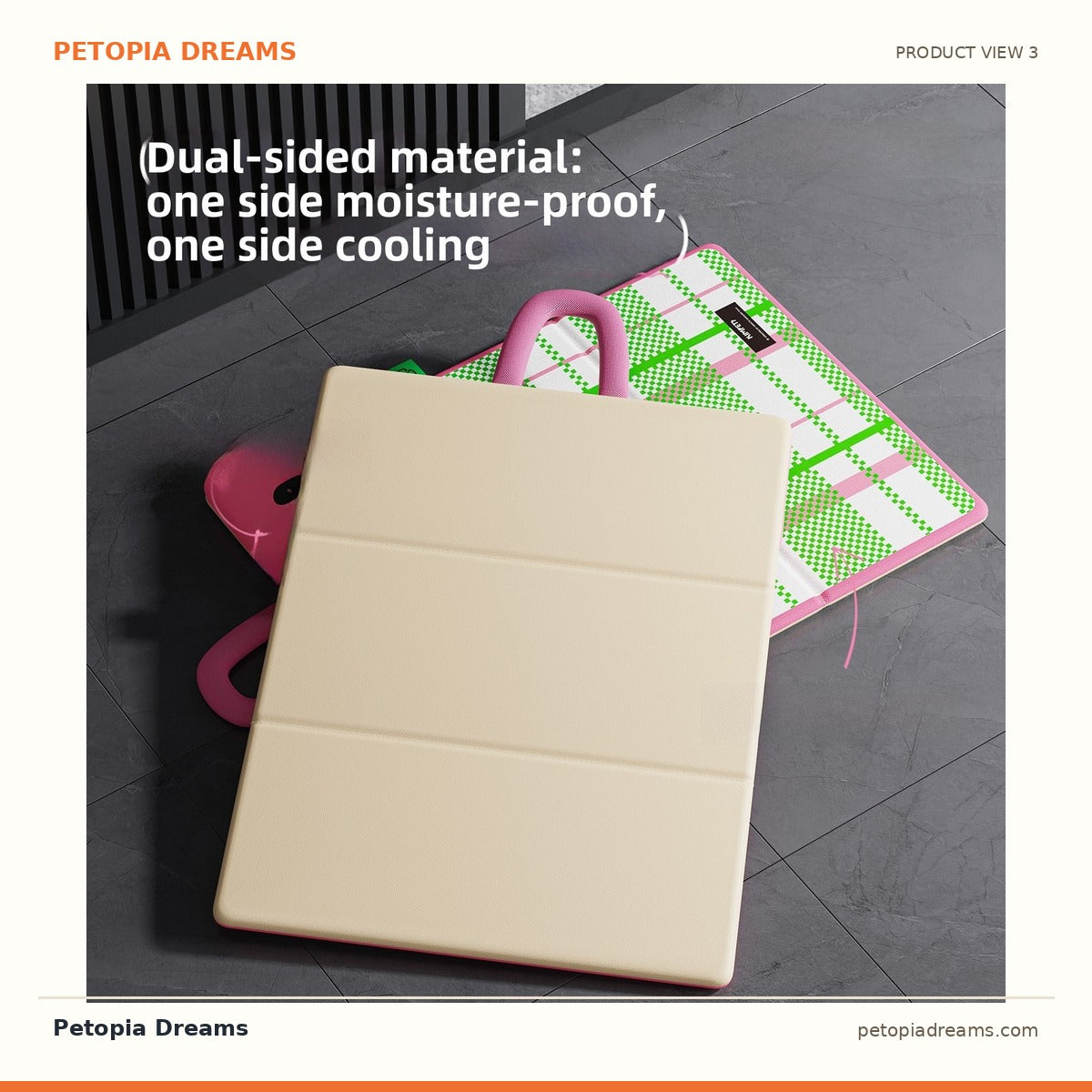 Additional product view of Reversible Cooling Dog Bed Mat — Cool Summers, Cozy Winters | Petopia Dreams