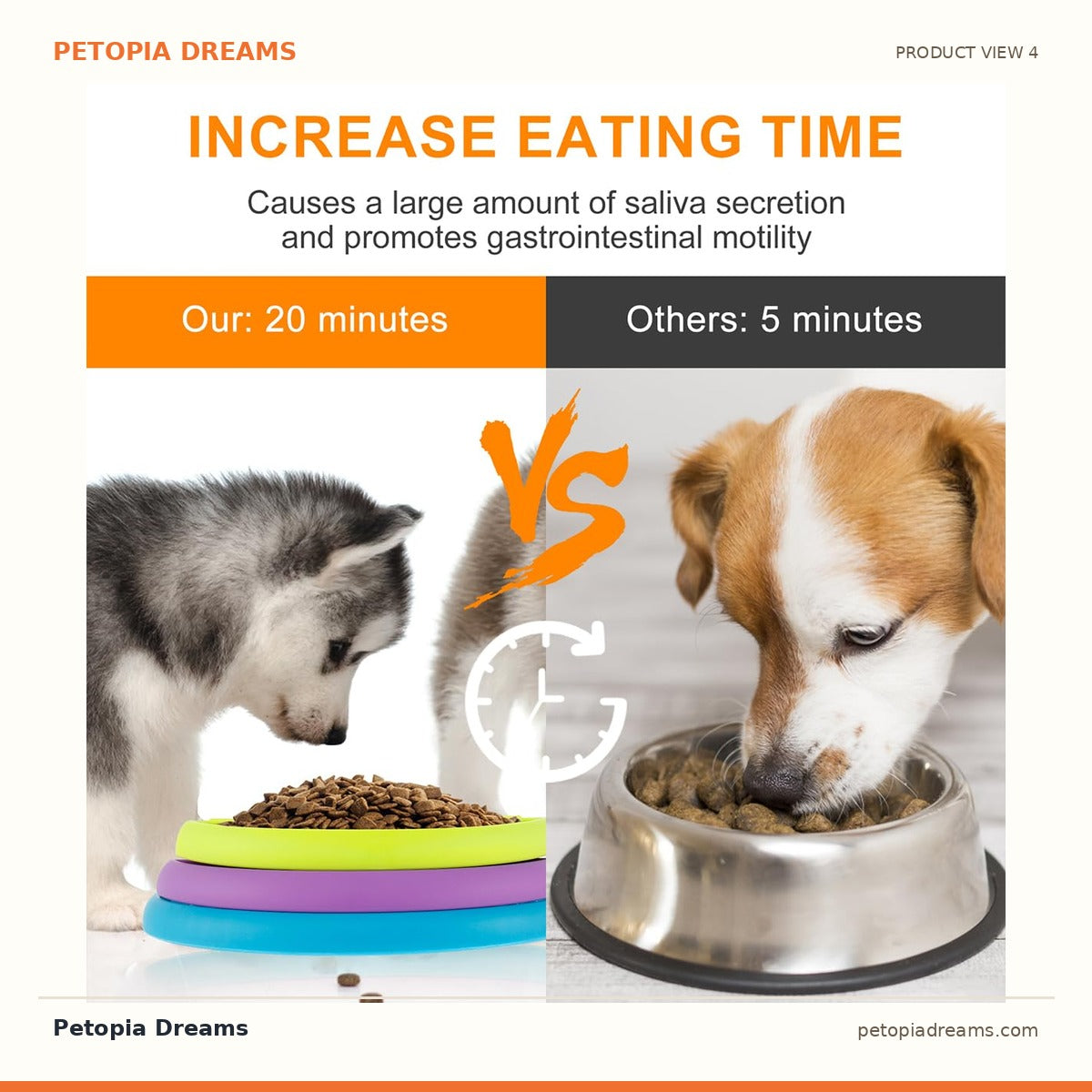 Additional product view of 3-in-1 Slow Feeder Dog Bowl, Puzzle Lick Mat & Anti-Choke Feeder | Petopia Dreams