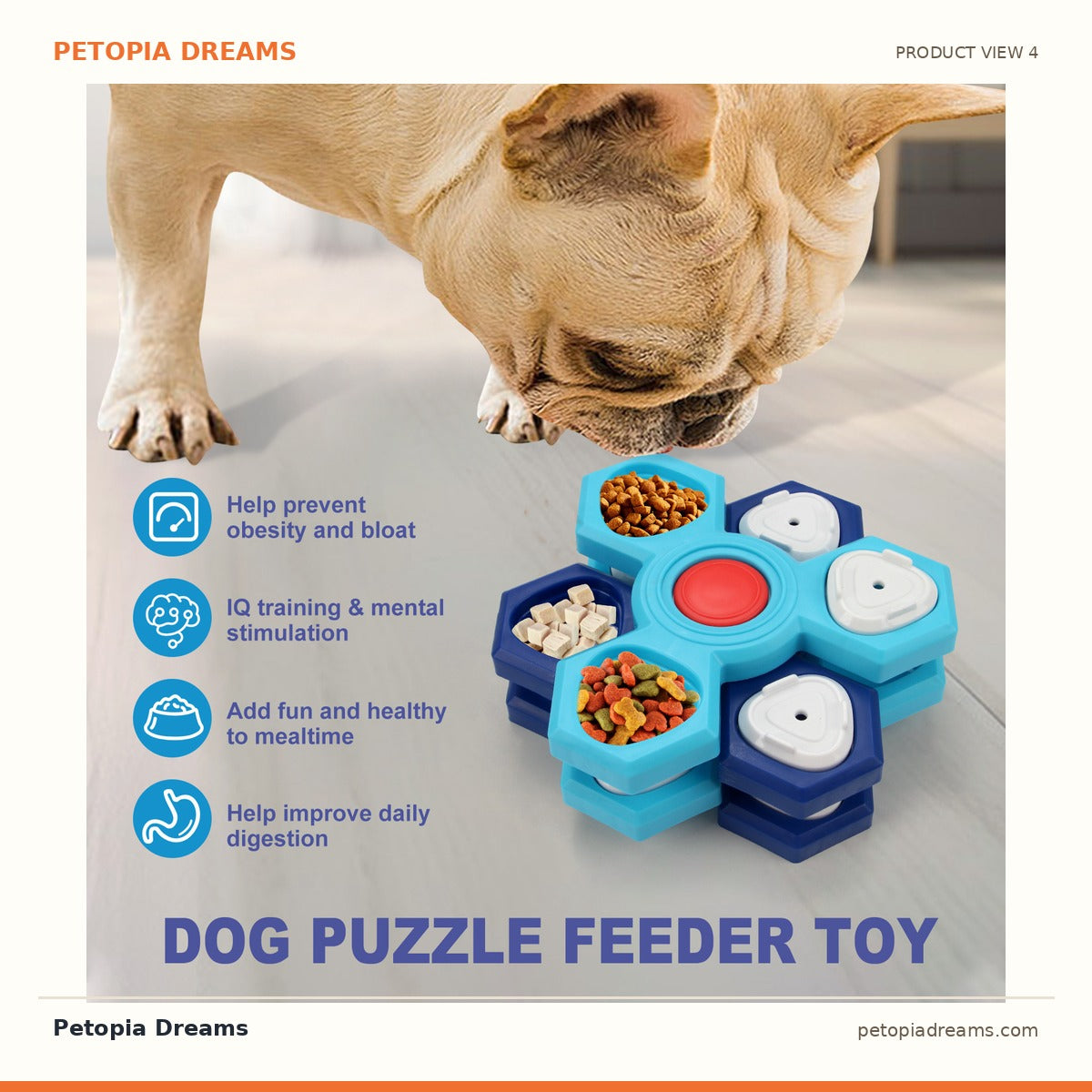 Additional product view of Slow Feeder Dog Bowl — 4-Layer Puzzle Maze for Fast Eaters | Petopia Dreams
