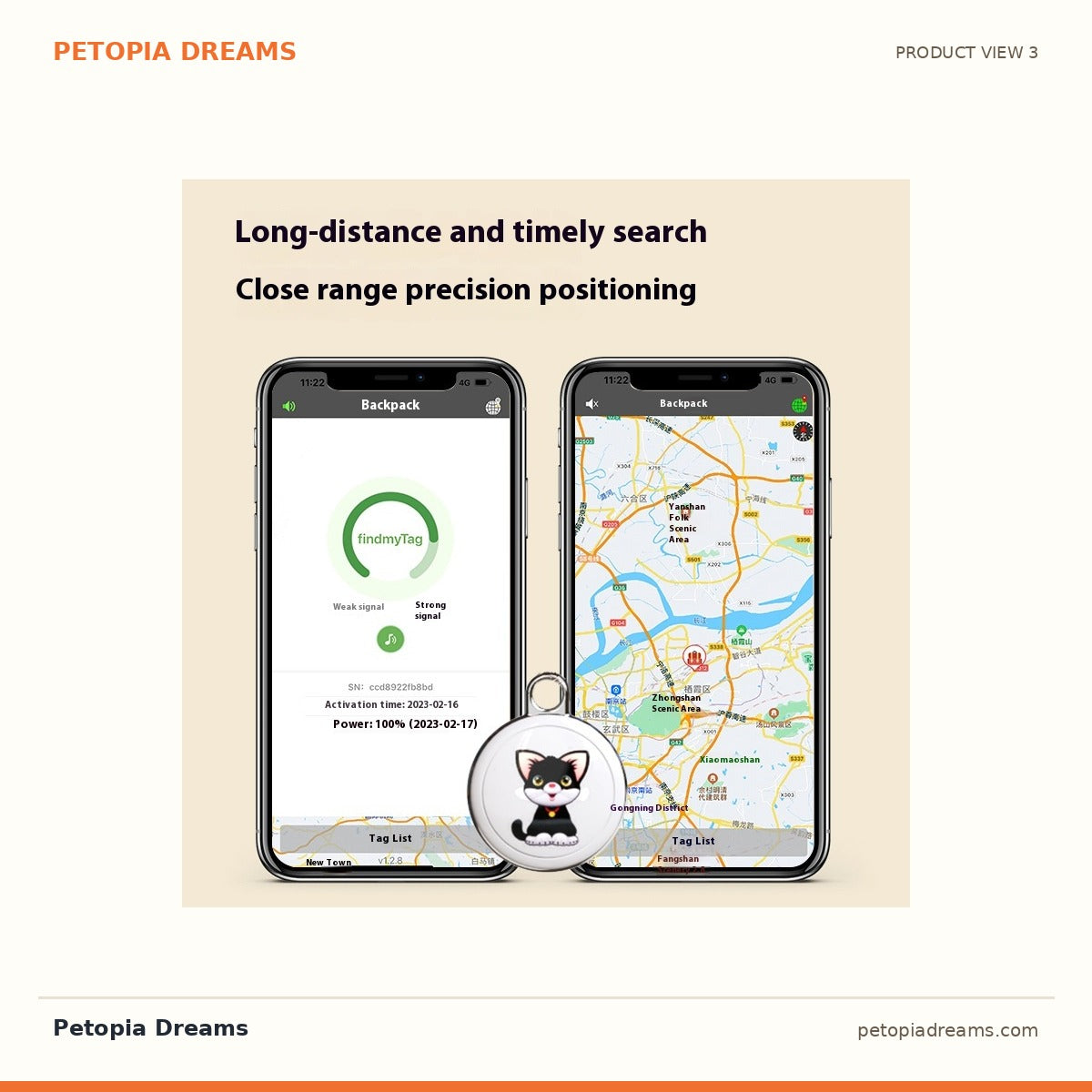 Additional product view of GPS Pet Tracker Collar Tag - Real-Time Anti-Lost for Cats & Dogs | Petopia Dreams