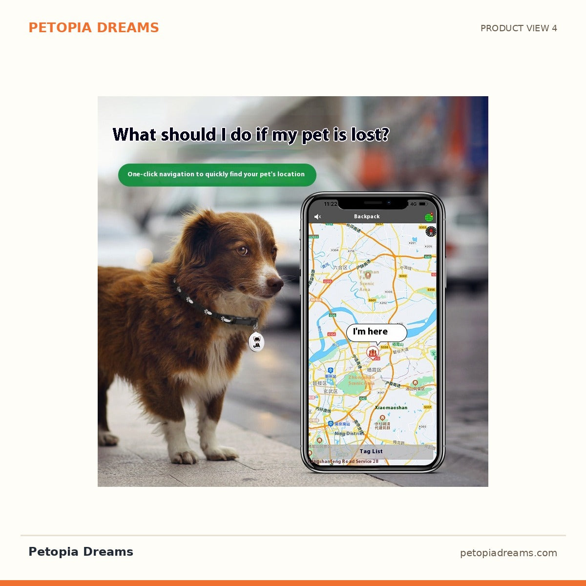 Additional product view of GPS Pet Tracker Collar Tag - Real-Time Anti-Lost for Cats & Dogs | Petopia Dreams