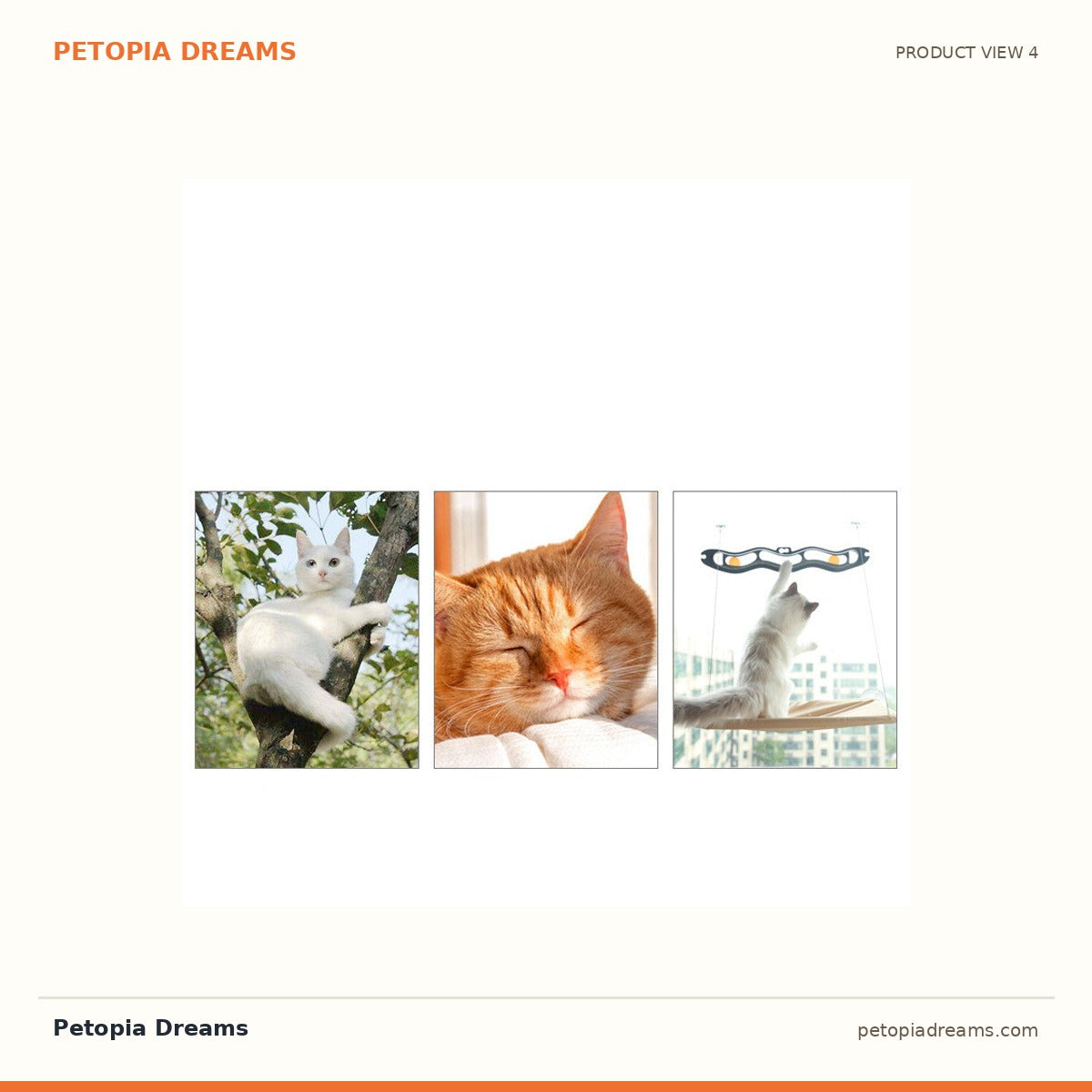 Additional product view of Cat Window Hammock with Suction Cups — Sunny Perch Bed | Petopia Dreams