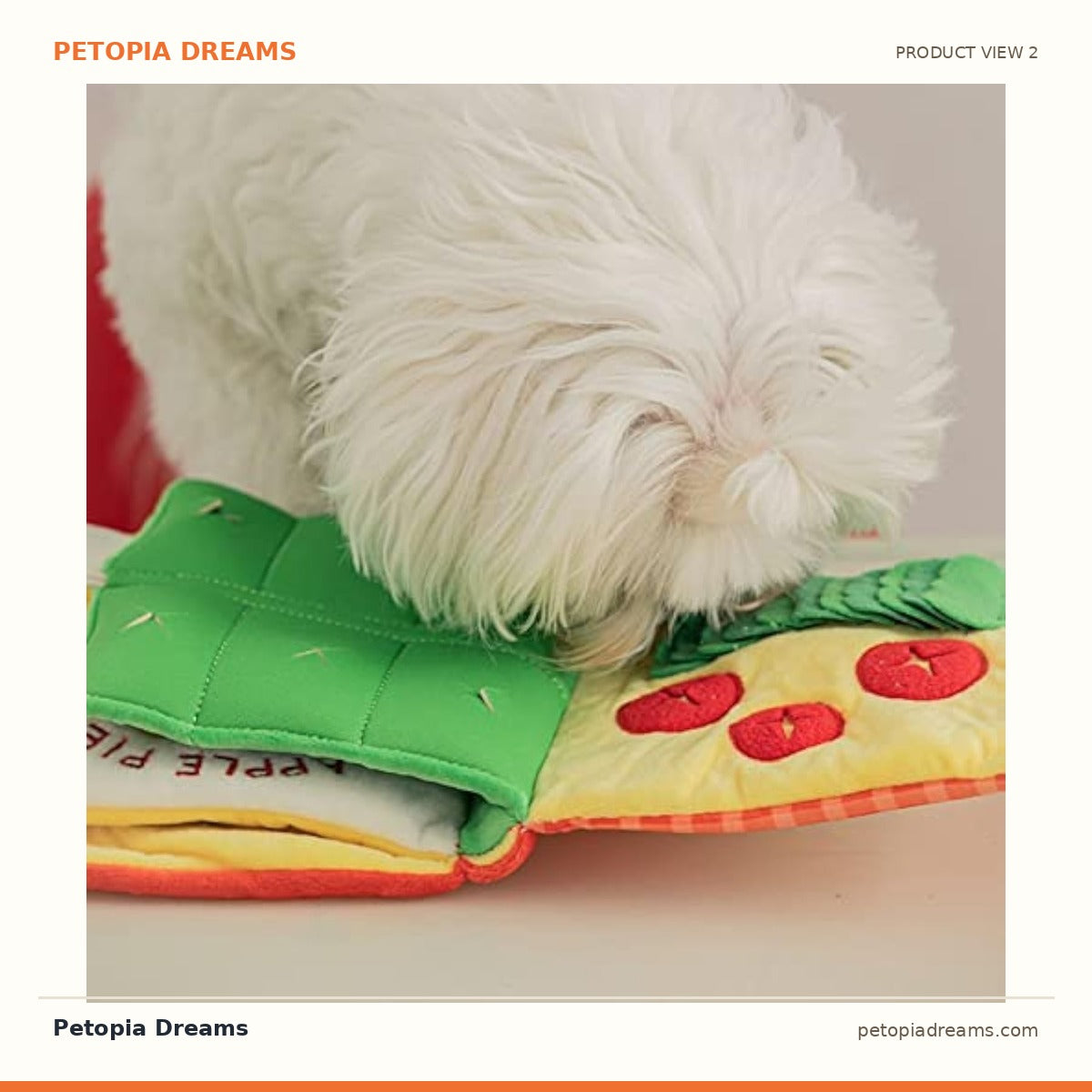 Additional product view of Snuffle Book Slow Feeder Dog Puzzle Mat | Petopia Dreams