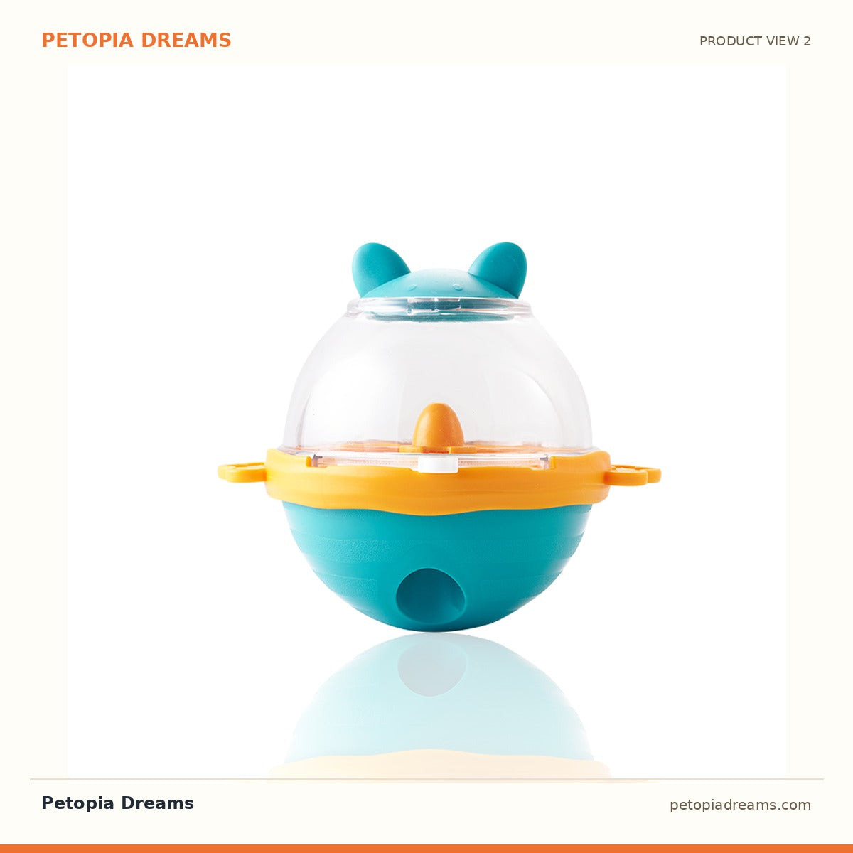Additional product view of Rolling Treat Dispenser Puzzle Ball for Dogs & Cats | Petopia Dreams