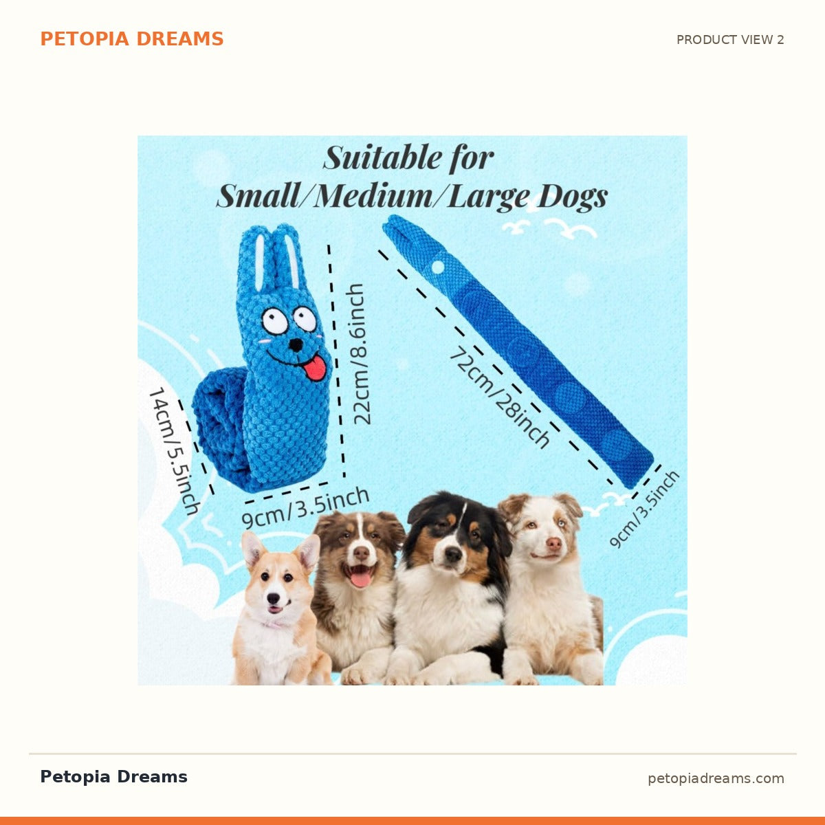 Additional product view of Squeaky Snuffle Plush Puzzle Toy for Dogs | Petopia Dreams