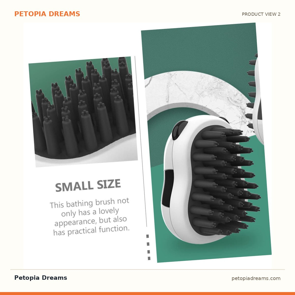 Additional product view of Soft Bath & Grooming Brush for Dogs and Cats | Petopia Dreams