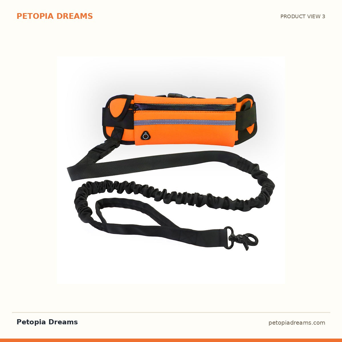Additional product view of Hands-Free Dog Running Leash Waist Belt Bungee | Petopia Dreams