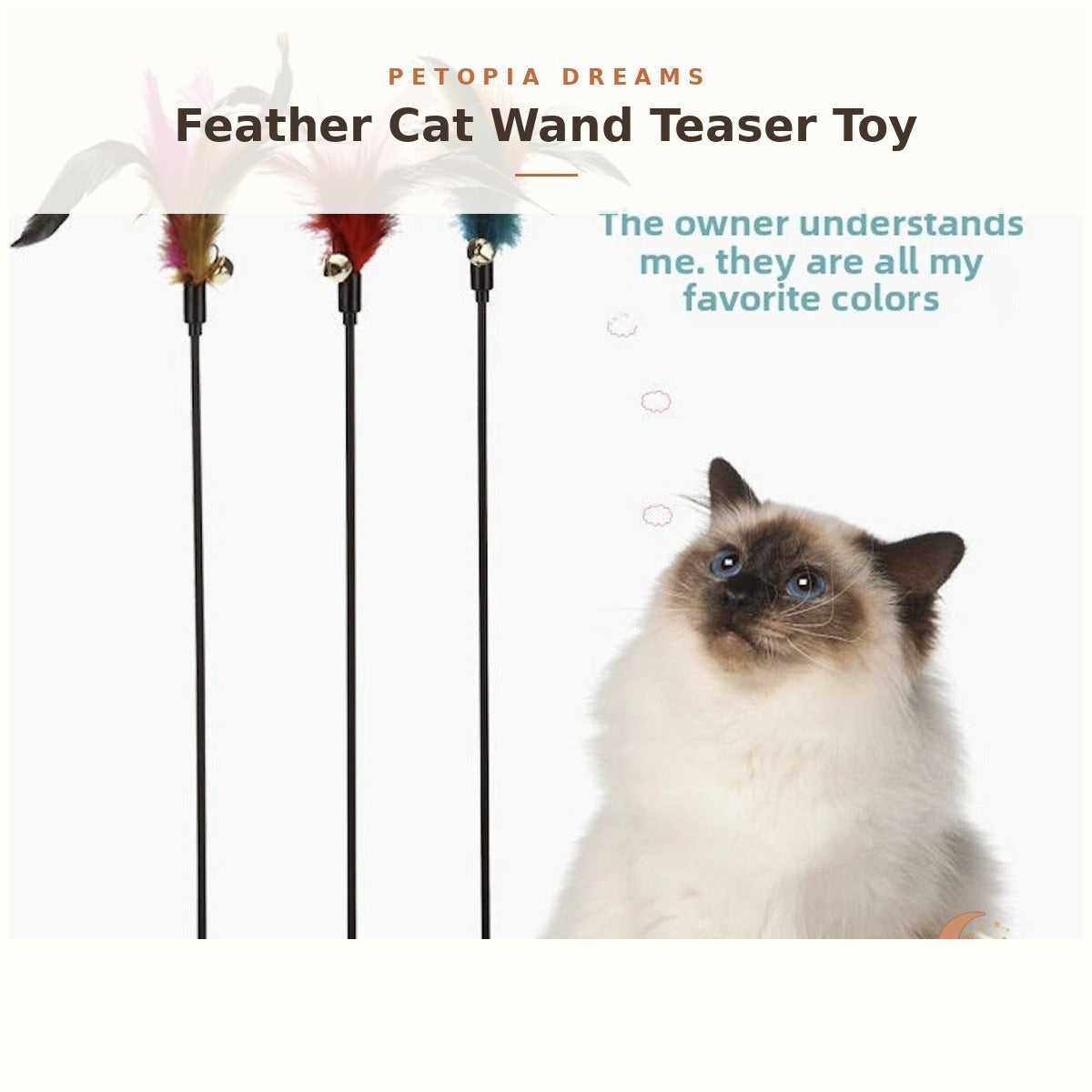 Feather Cat Wand Teaser Toy With Bell — product view
