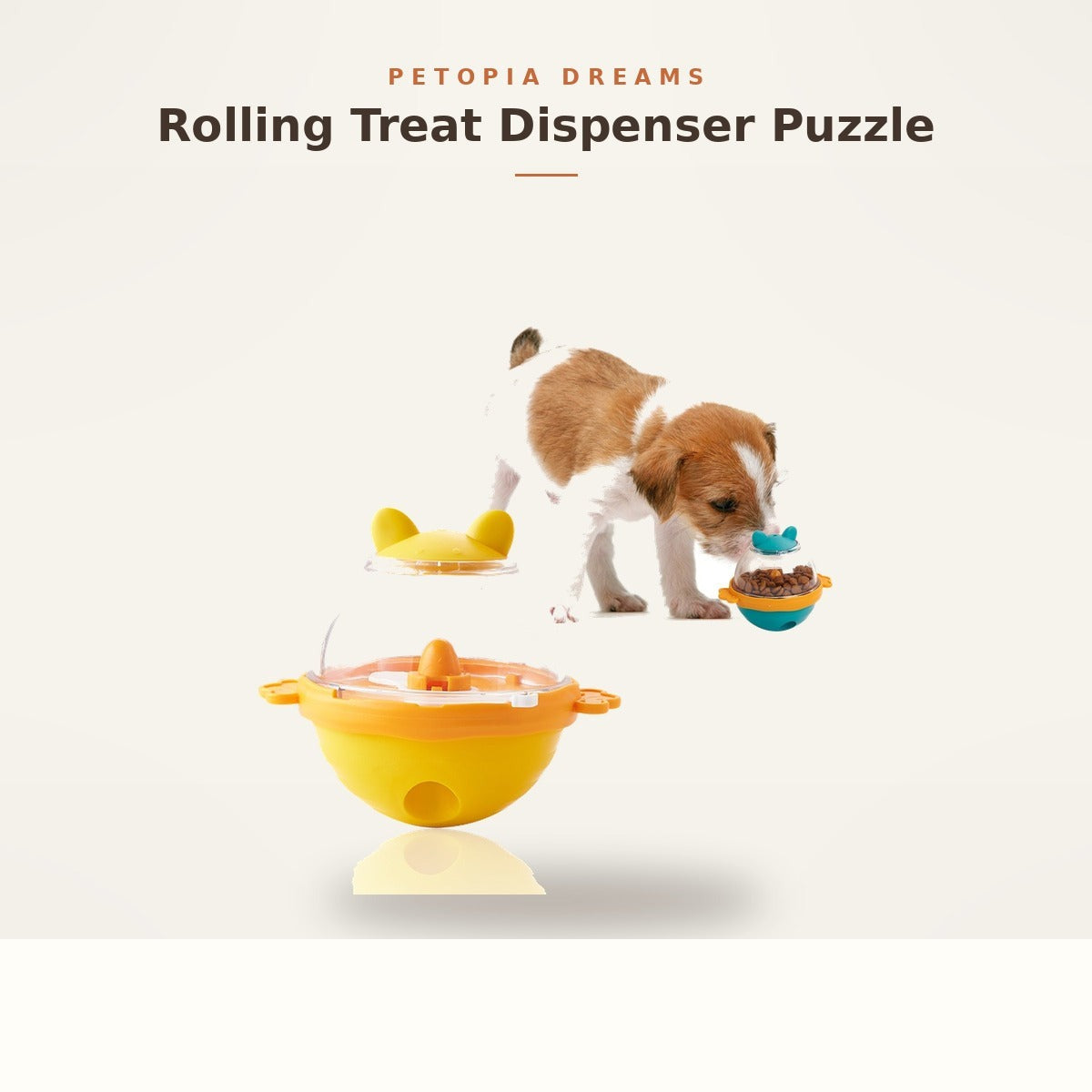 Rolling Treat Dispenser Puzzle Ball & Cats product view