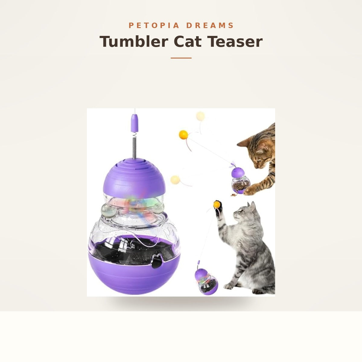 Tumbler Cat Teaser & Treat Dispenser Toy product view