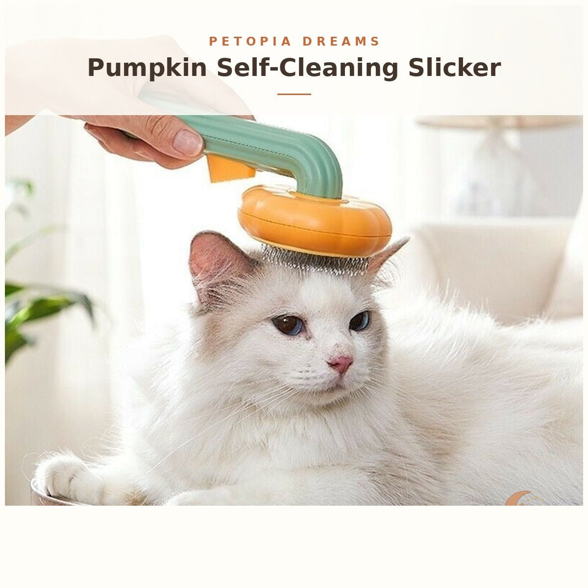 Pumpkin Self Cleaning Slicker Brush product view