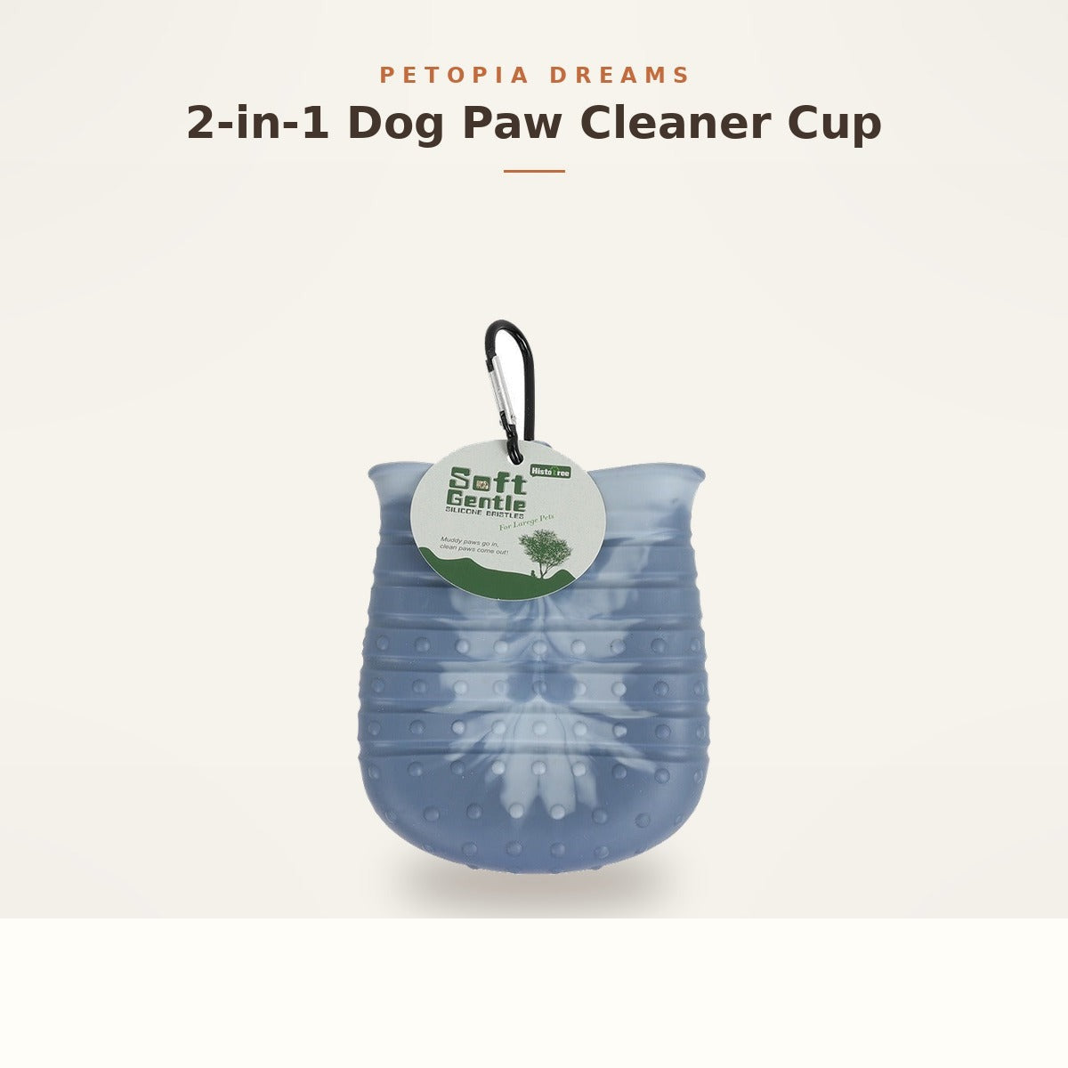 2 In 1 Dog Paw Cleaner Cup & Brush product view