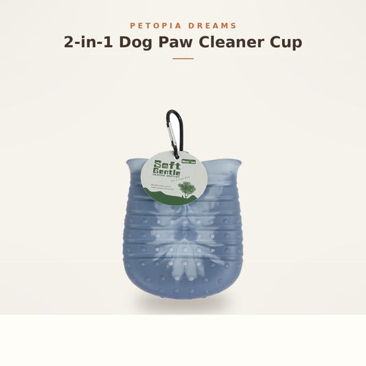 2 In 1 Dog Paw Cleaner Cup & Brush product view