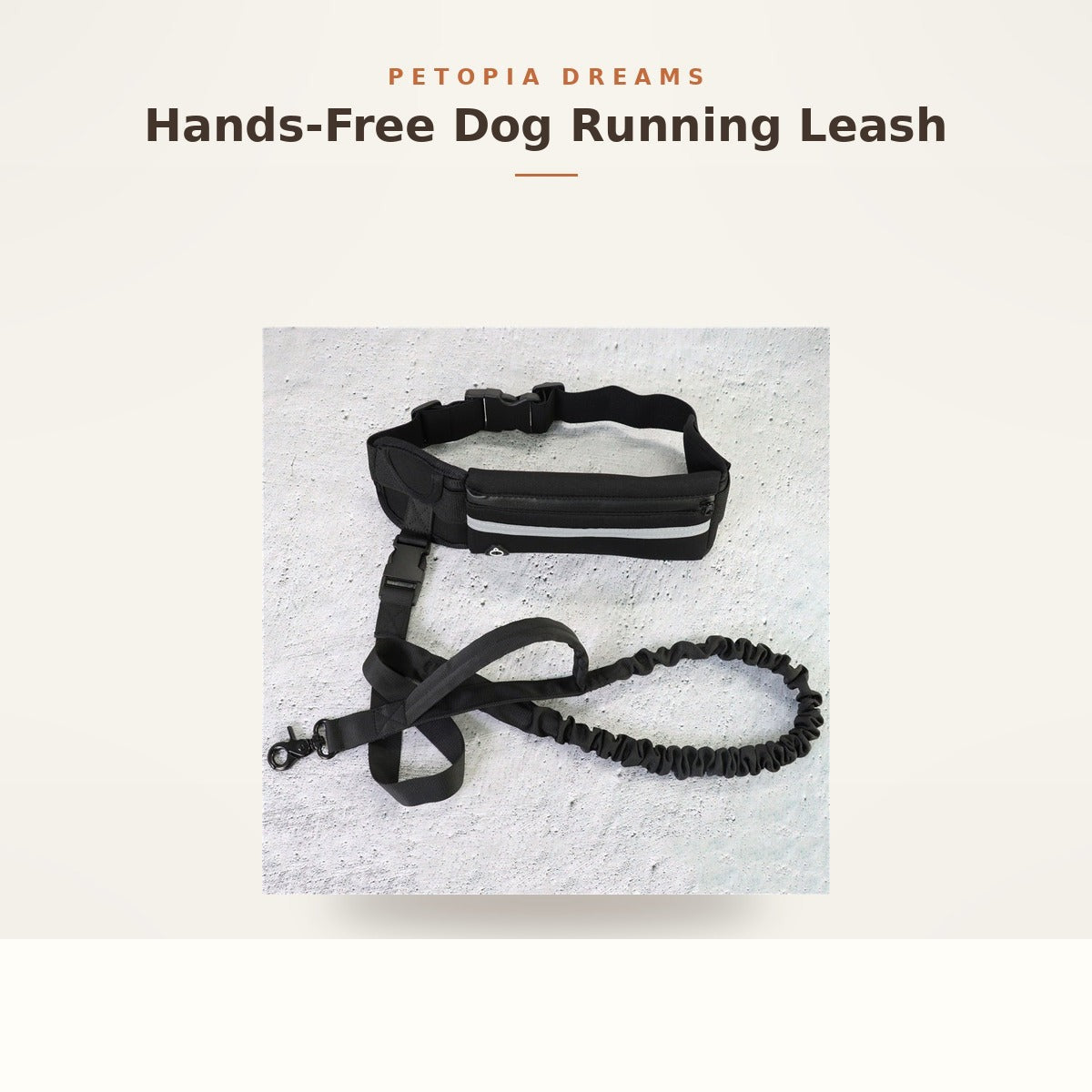 Hands Free Dog Running Leash Waist Belt Bungee product view