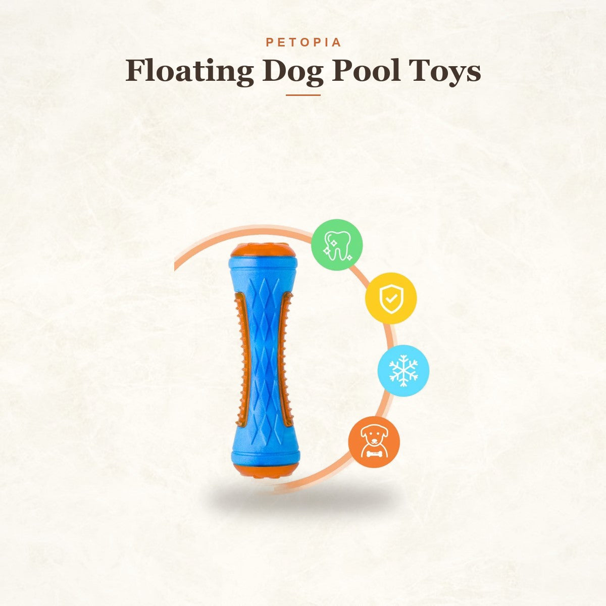 Floating Dog Pool Toys - Squeaky Fetch Set for Water Play