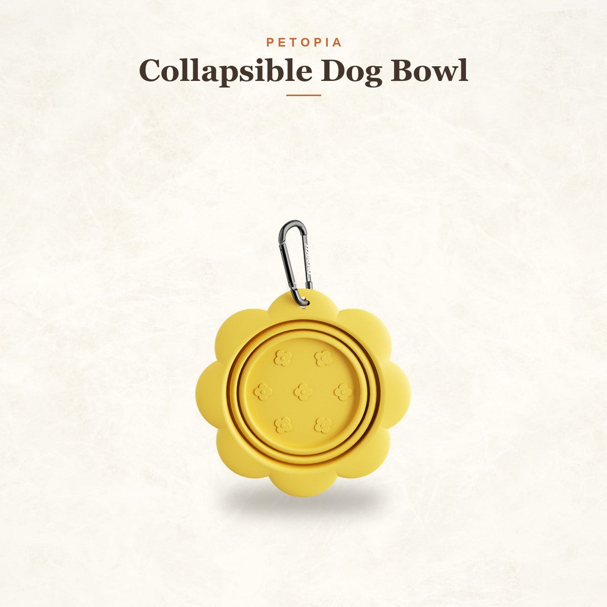 Collapsible Dog Bowl with Carabiner — Travel Water & Food Dish
