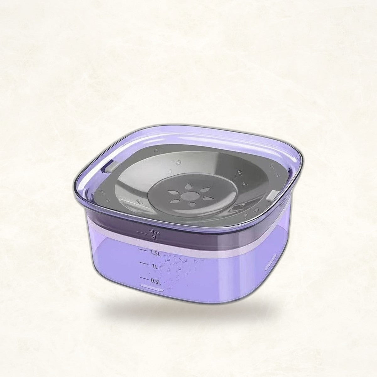 No-Spill Dog Water Bowl, 2L Slow-Drink Travel Feeder - photo 2
