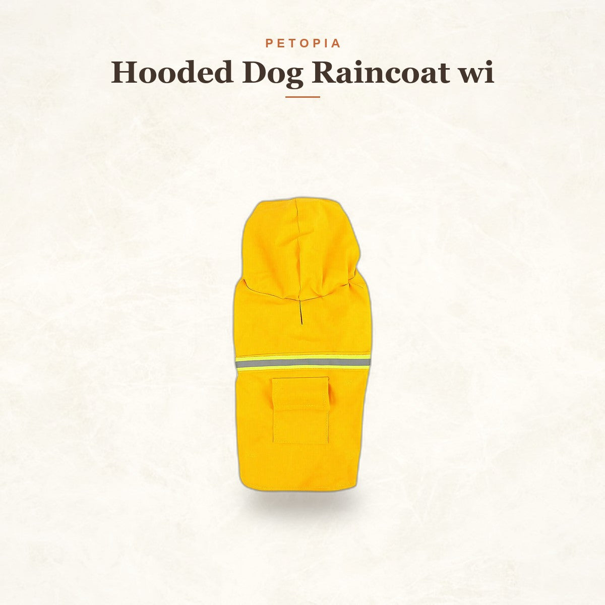Hooded Dog Raincoat with Reflective Stripe & Leash Hole