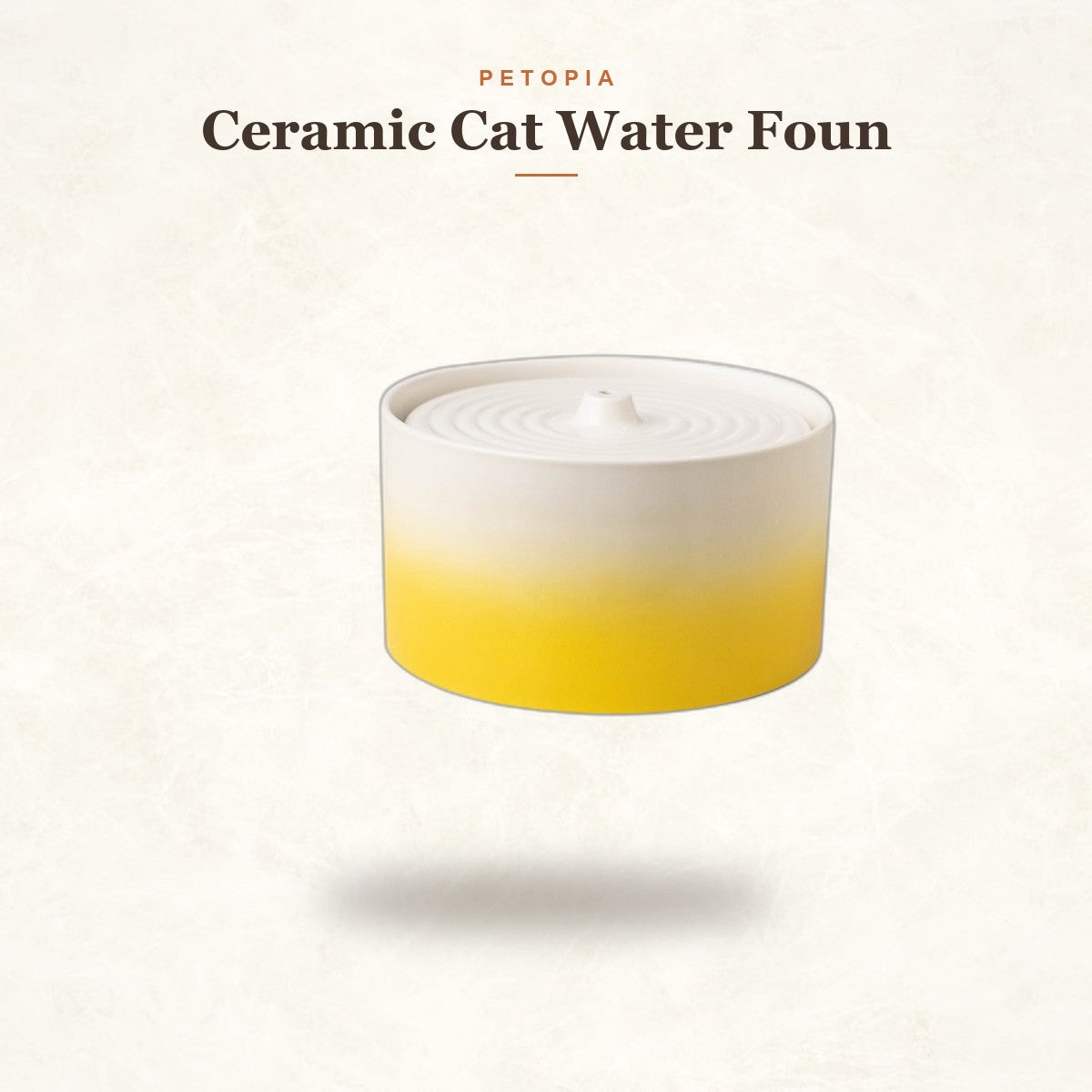 Ceramic Cat Water Fountain — Electric Drinking Dispenser