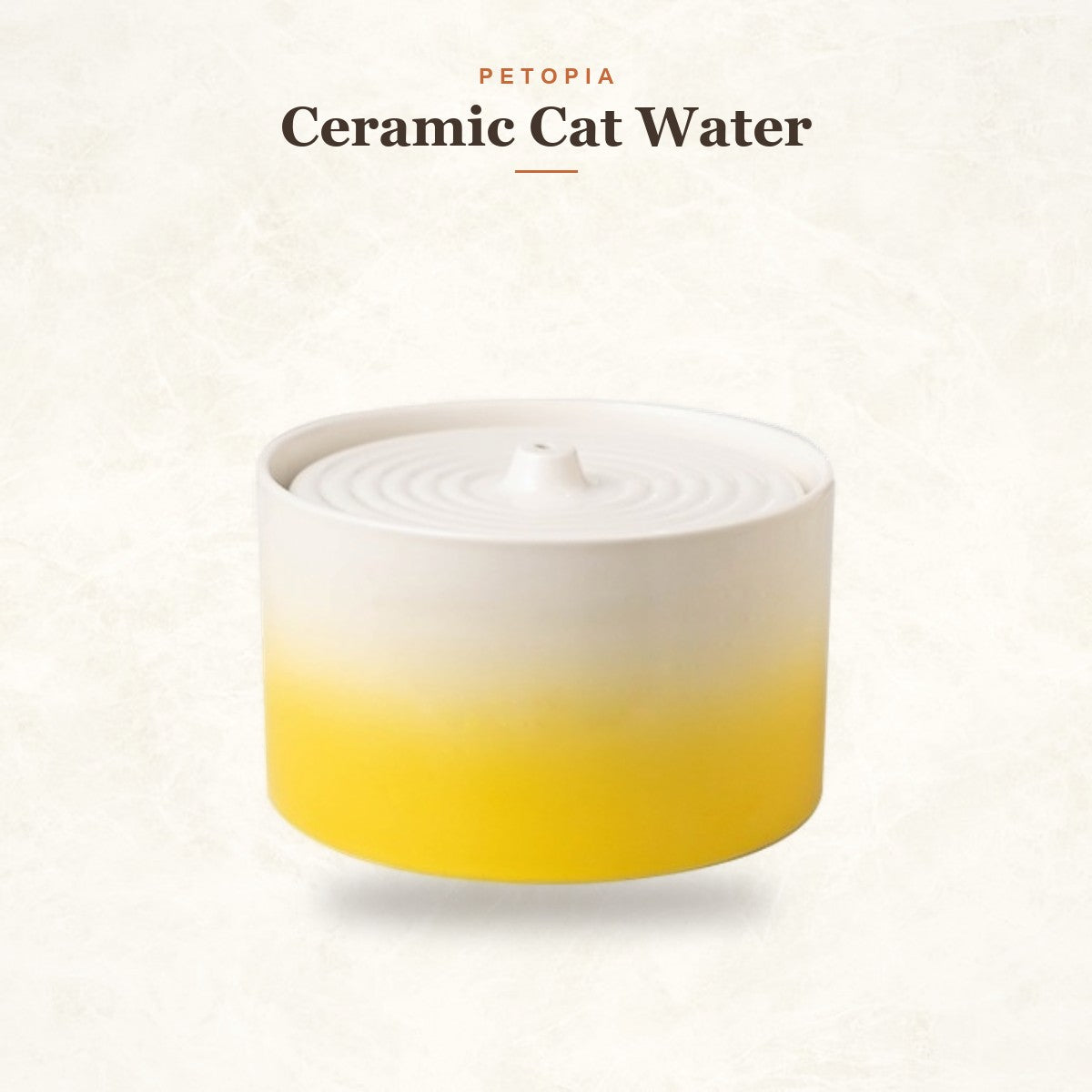 Ceramic Cat Water Fountain — Electric Drinking Dispenser