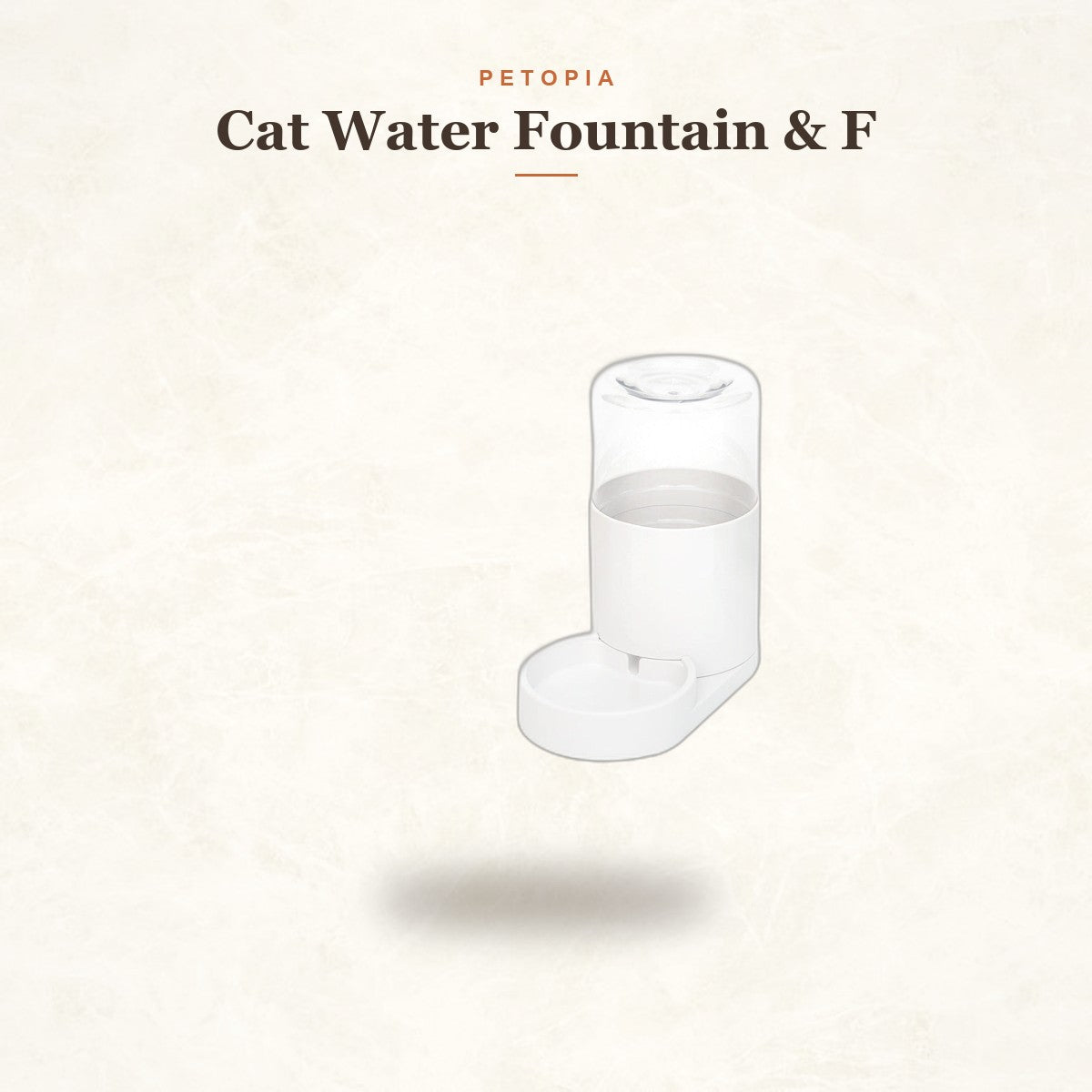 Cat Water Fountain & Feeder Set - Fresh Water, Anytime